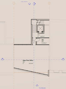 Floorplan for an upper floor, (c) Granit architects